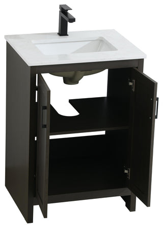 Home Living 24" Single Bathroom Vanity, Mocha Brown