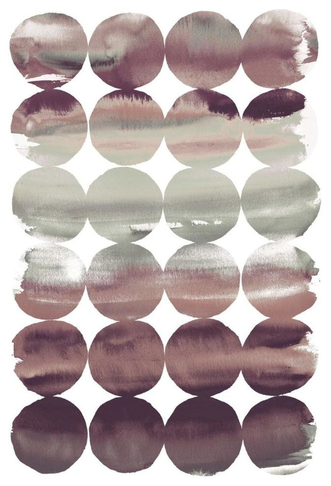 "Summer Dots Plum" Digital Paper Print by Elyse DeNeige, 14"x20"