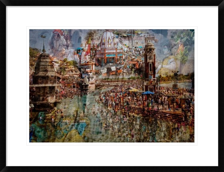 "Holy India" Framed Digital Print by Ralf Kayser, 30x23"