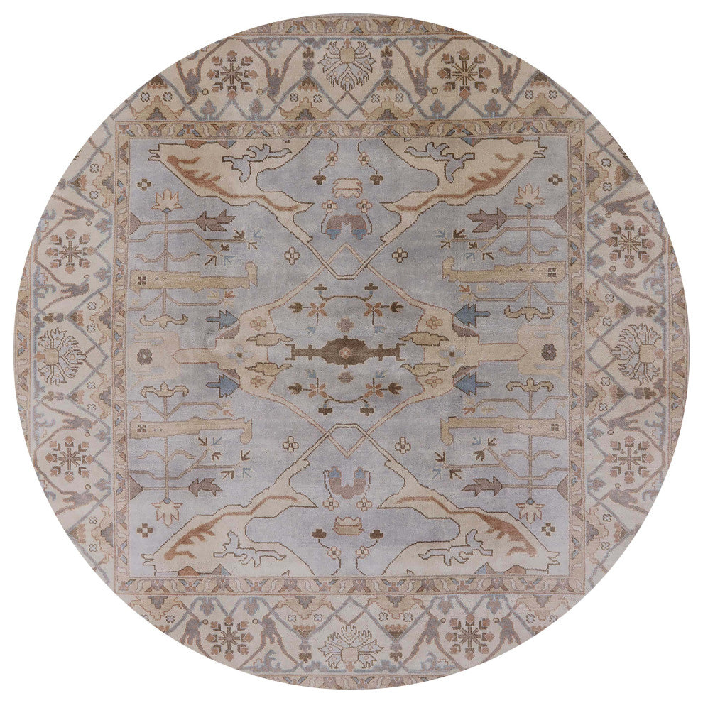 Ahgly Company Indoor Round Mid-Century Modern Area Rugs, 8' Round
