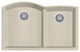 ALFI brand AB3320UM-B Biscuit 33 Inch Double Granite Composite Kitchen Sink