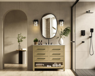 Home Living 42" Single Bathroom Vanity, Honey Brown