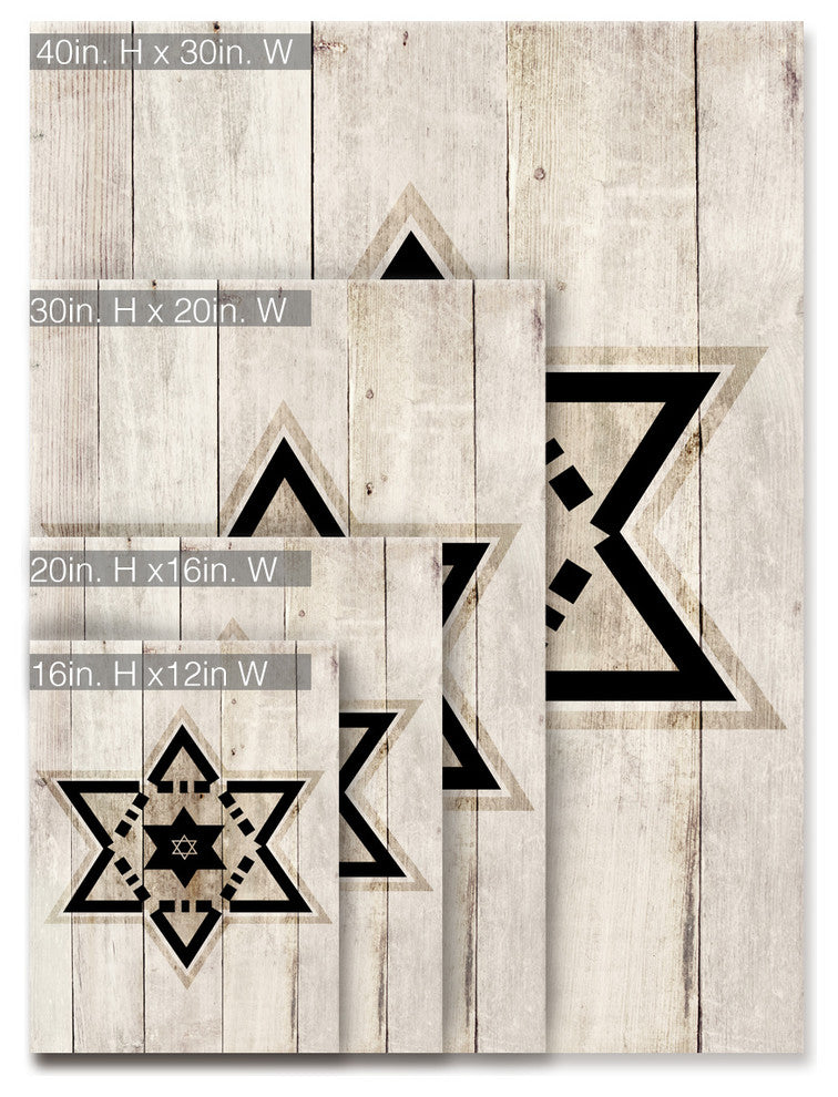 Ready2HangArt Inspirational 'Star of David VIII' Wrapped Canvas Wall Art