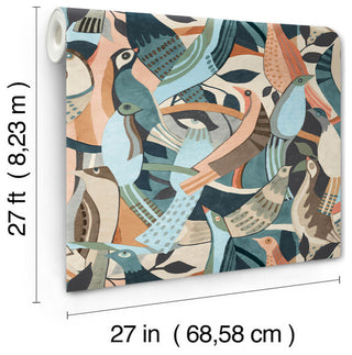 Fauvist Flock Wallpaper