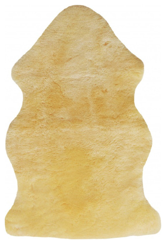 2' X 3' Natural off white Medical Grade Sheepskin Throw Blanket
