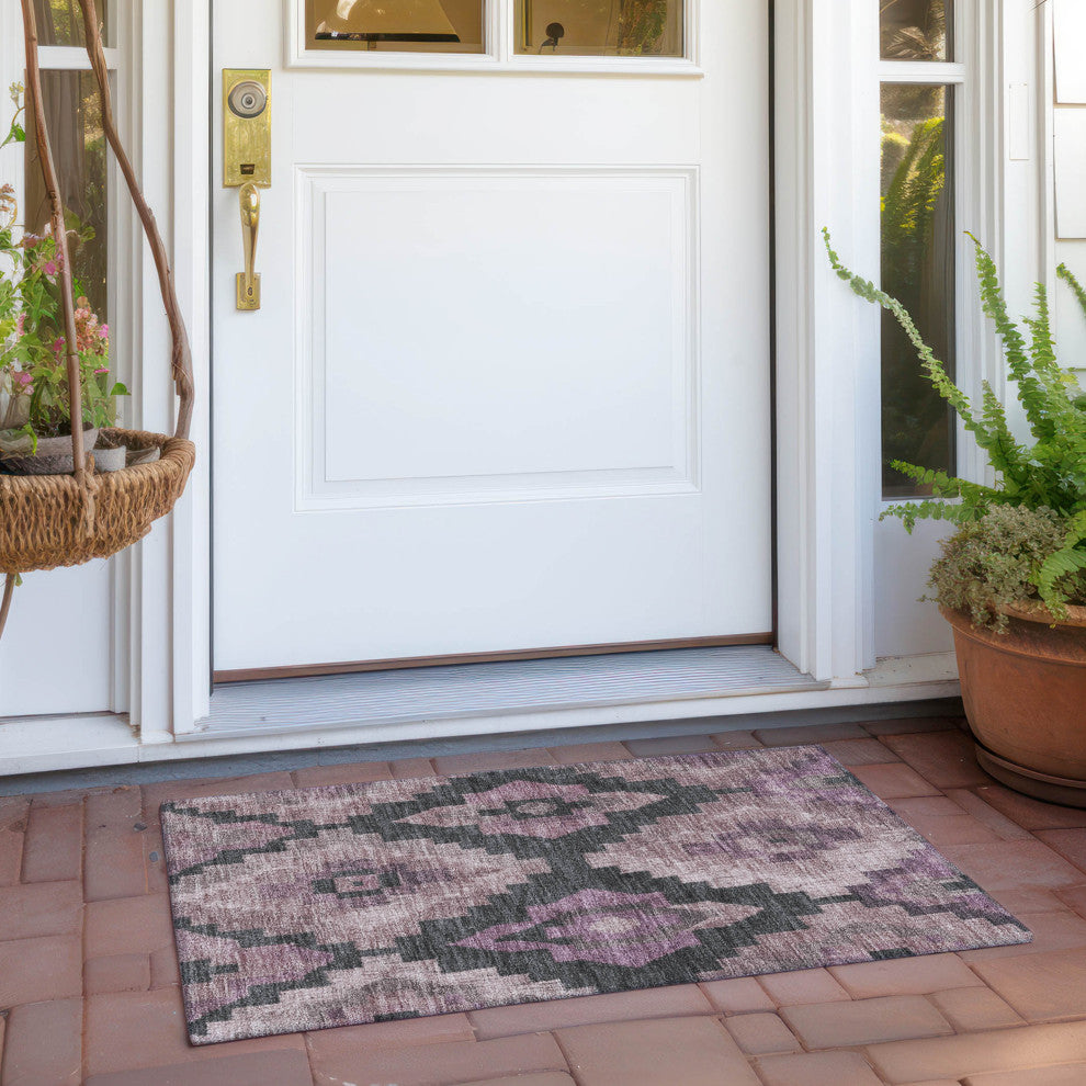 Machine Washable Indoor/Outdoor Chantille ACN1894 Blush 1'8" x 2'6" Rug