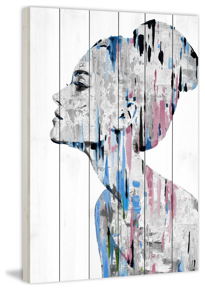 "I Feel Beautiful" Painting Print on White Wood, 24"x36"