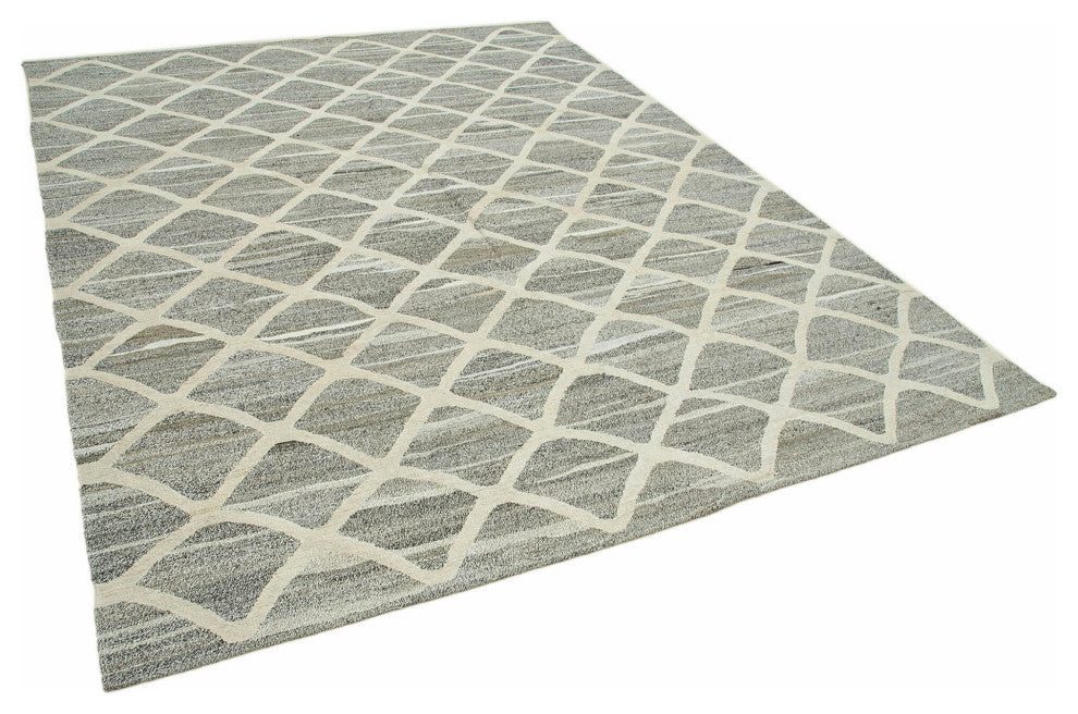 Rug N Carpet - Hand-knotted Turkish 8' 0'' x 10' 1'' Unique Wool Kilim Rug