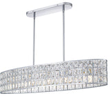 Quoizel GIB542 Gibson 5 Light 42"W Crystal Linear Chandelier - Polished Chrome