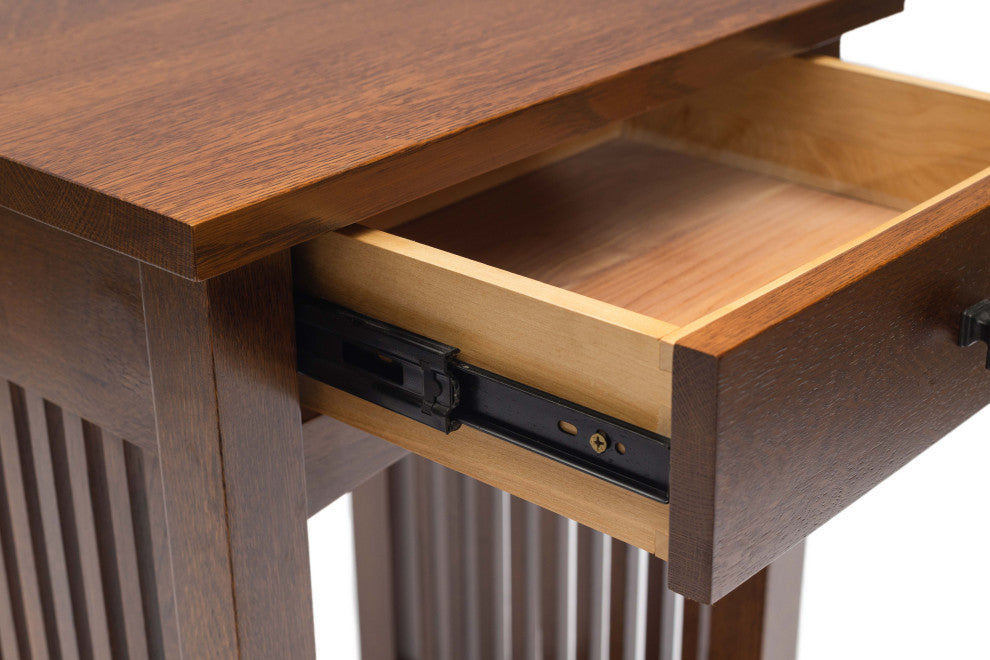 Mission Style Solid Oak 1-drawer Nightstand, Bedside Table