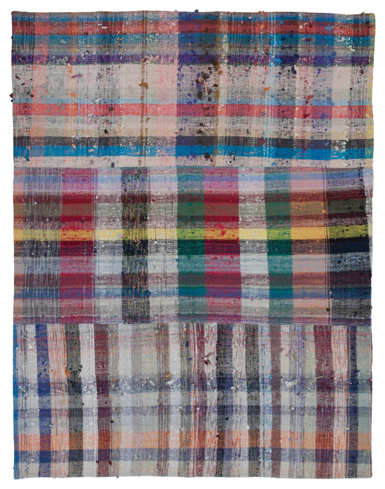 Rug N Carpet - Handmade Anatolian 5' 7'' x 7' 3'' Rustic Patchwork Kilim Rug