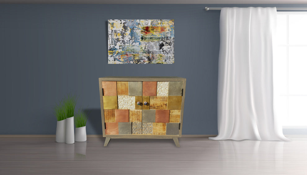 Picasso Mango Wood Cabinet with 2 Doors