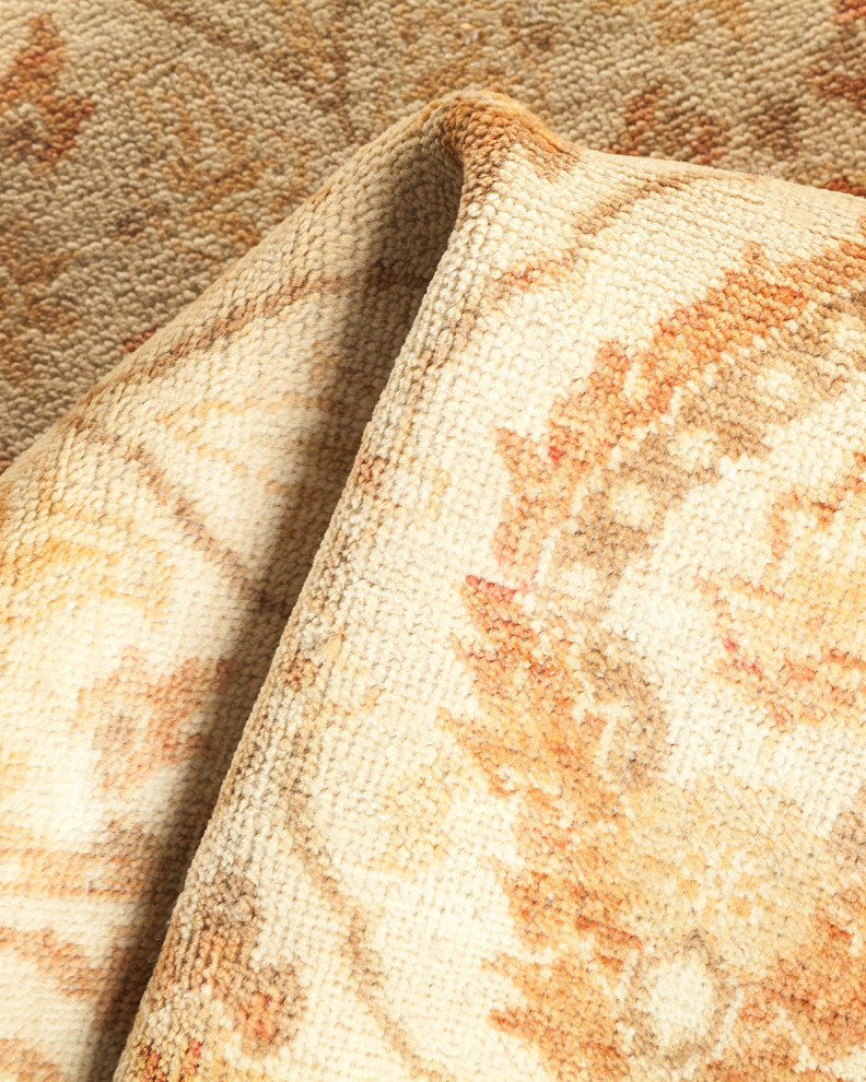 Mogul, One-of-a-Kind Hand-Knotted Runner Ivory, 2'7"x11'10"