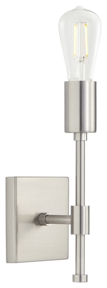 Berbella Bathroom Wall Sconce, Brushed Nickel