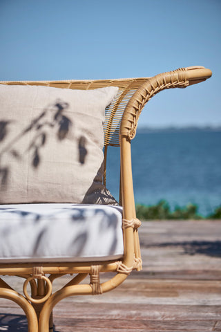 Franco Albini Belladonna Exterior Sofa, Natural, White Canvas