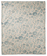 Blue Multi Shell on Blush 50 x 60 Coral Fleece Blanket