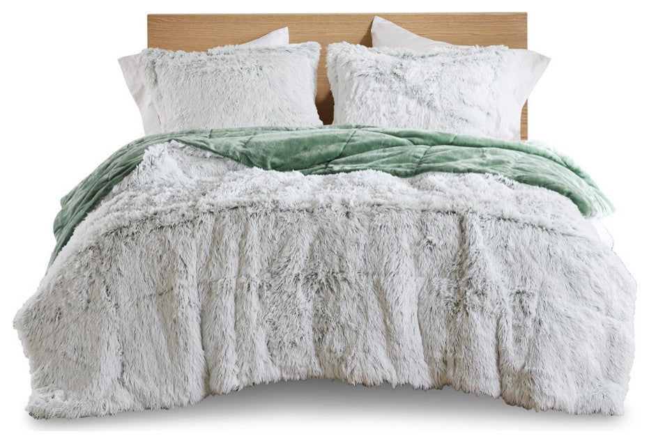 Intelligent Design Malea Shaggy Faux Fur Comforter Mini Set