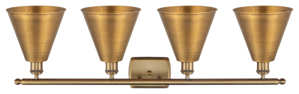 Ballston Cone Bath Vanity Light, Brushed Brass, Brushed Brass