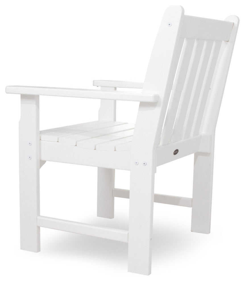 Polywood Vineyard Garden Arm Chair, White