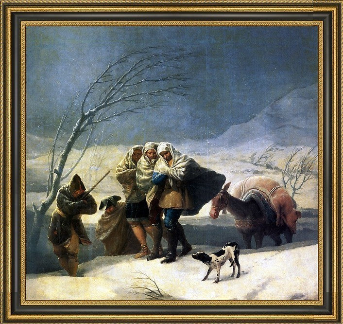 Francisco Jose de Goya Y Lucientes Winter Framed Premium Canvas Print, 16"x16"