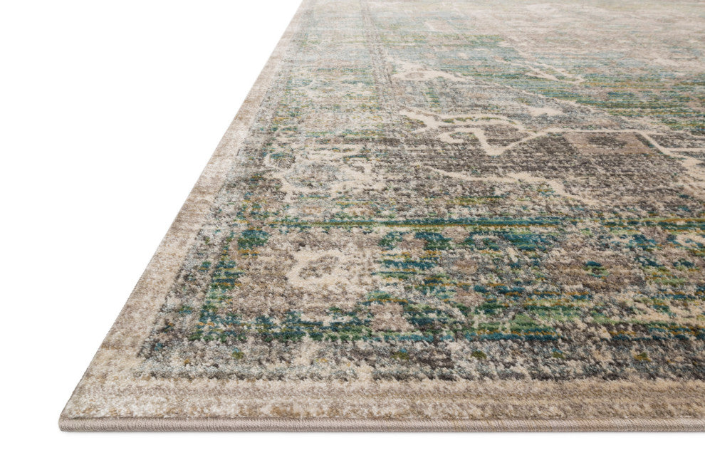 Easy Care Poly Javari Area Rug by Loloi, Grass/Ocean, 3'7"x5'2"