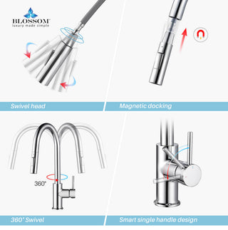 Kitchen Faucet Single Handle Pull Down Kitchen Faucet Chrome