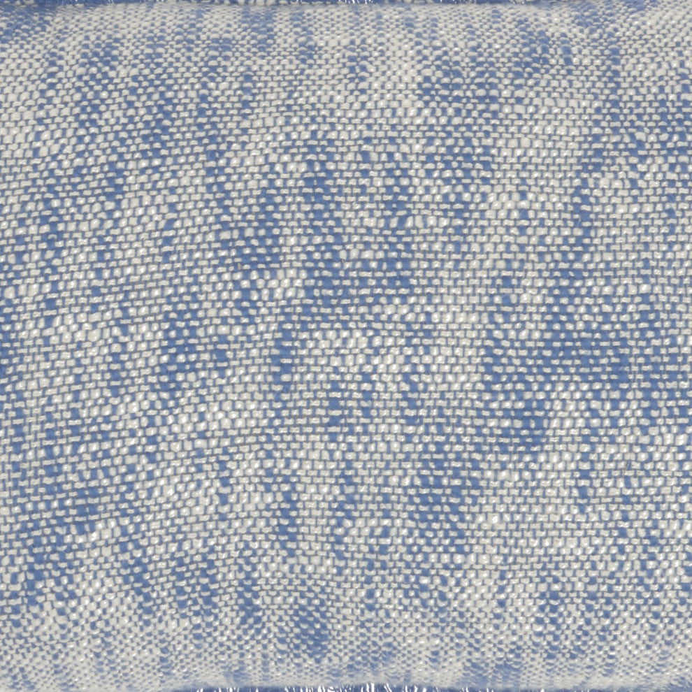 Blue and White Woven Heathered Lumbar Throw Pillow
