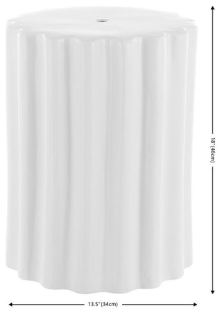 Safavieh Tulett 18" Garden Stool, White