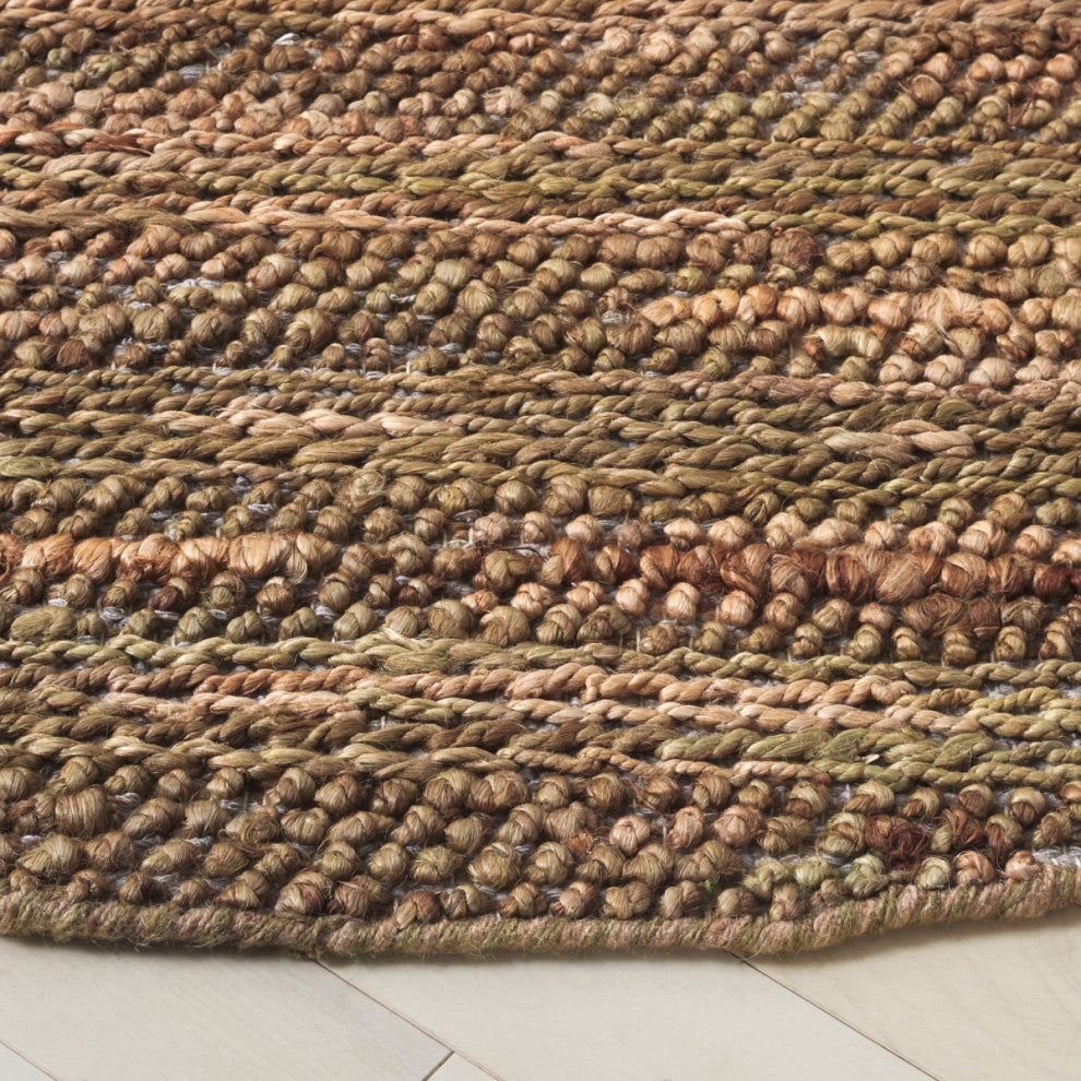 Safavieh Natural Fiber Couture Collection NFC101 Rug, Green/Natural, 6' Round