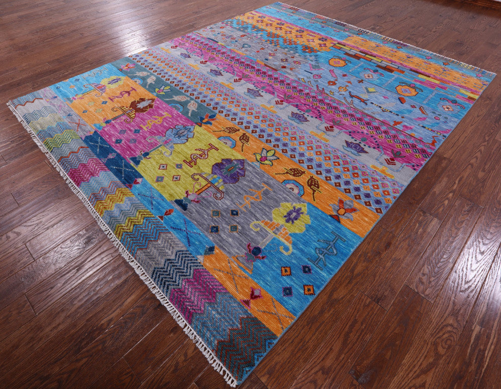 Moroccan Handmade Wool Rug 8' 2" X 10' 0" - Q15412