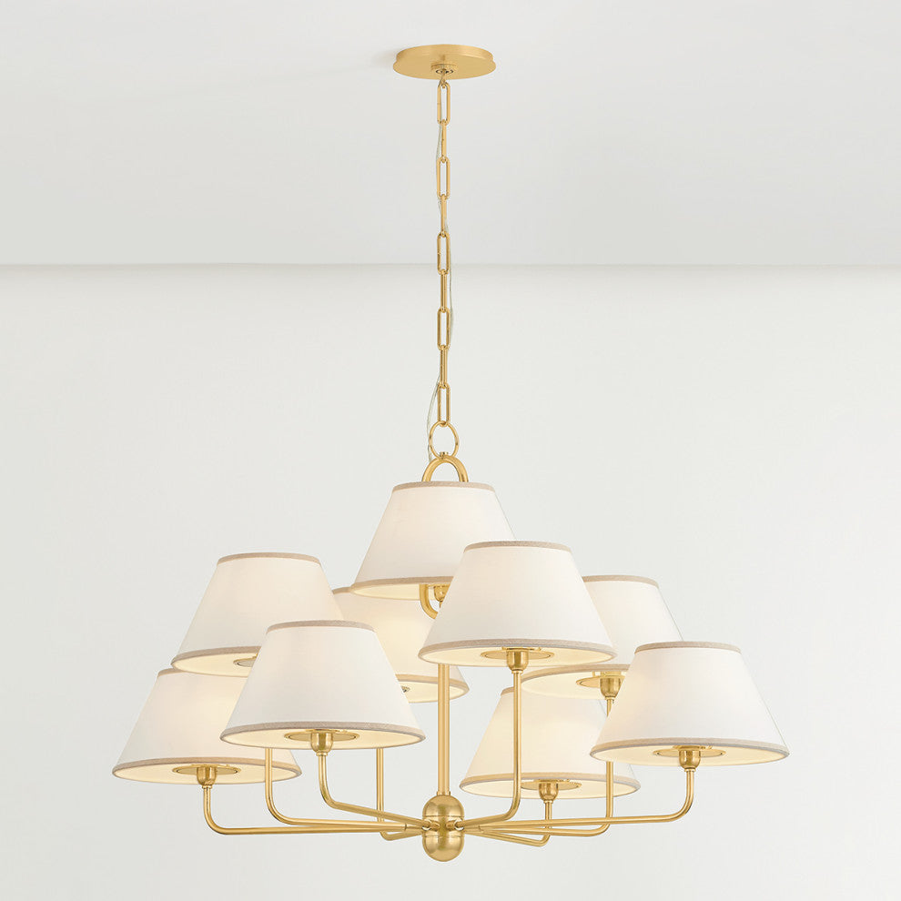 Hudson Valley Lighting Durland Chandelier, Aged Brass