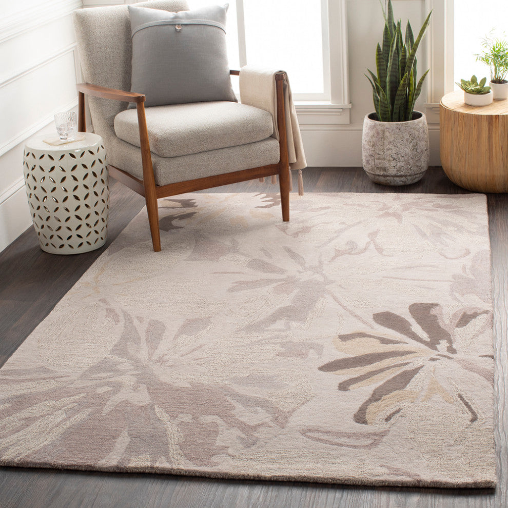 Surya Athena ATH-5071 Transitional Area Rug, Taupe, 4'' x 6'' Rectangle