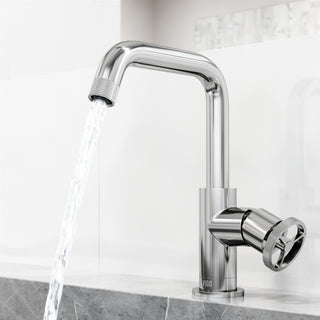 VIGO Cass 9" H Single Handle Single Hole Bathroom Faucet, Chrome, Without Extras