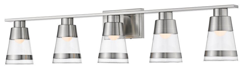 Ethos Collection 5 Light Vanity in Brushed Nickel Finish