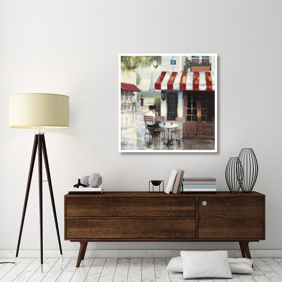 "Relaxing at the Cafe II" Digital Paper Print by James Wiens, 42"x42"