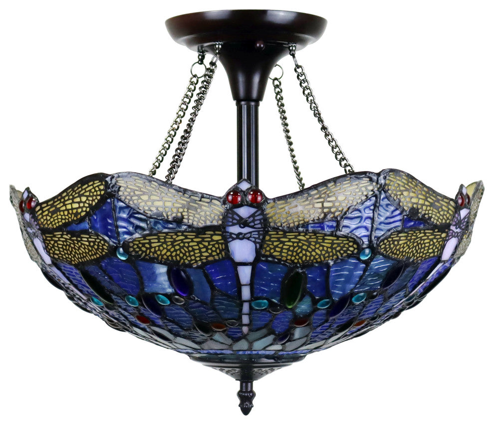 CHLOE Lighting CH3T524BD16-UF2 SUNNIVA Dragonfly 2 -Semi-Flush Ceiling Fixture