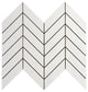 Chevron 11.8"x11.8" Herringbone Snow Porcelain Wall & Floor Mosaic Tile