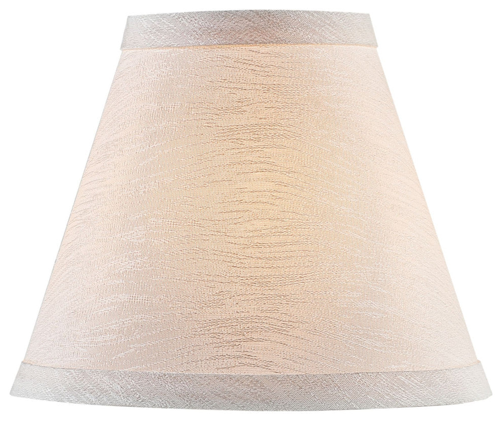 Small Hardback Empire Chandelier Clip-On Lamp Shade Off White 3"x6"x5", Set of 5