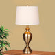 Urn Metal Table Lamp, Plated Antique Gold, 30"