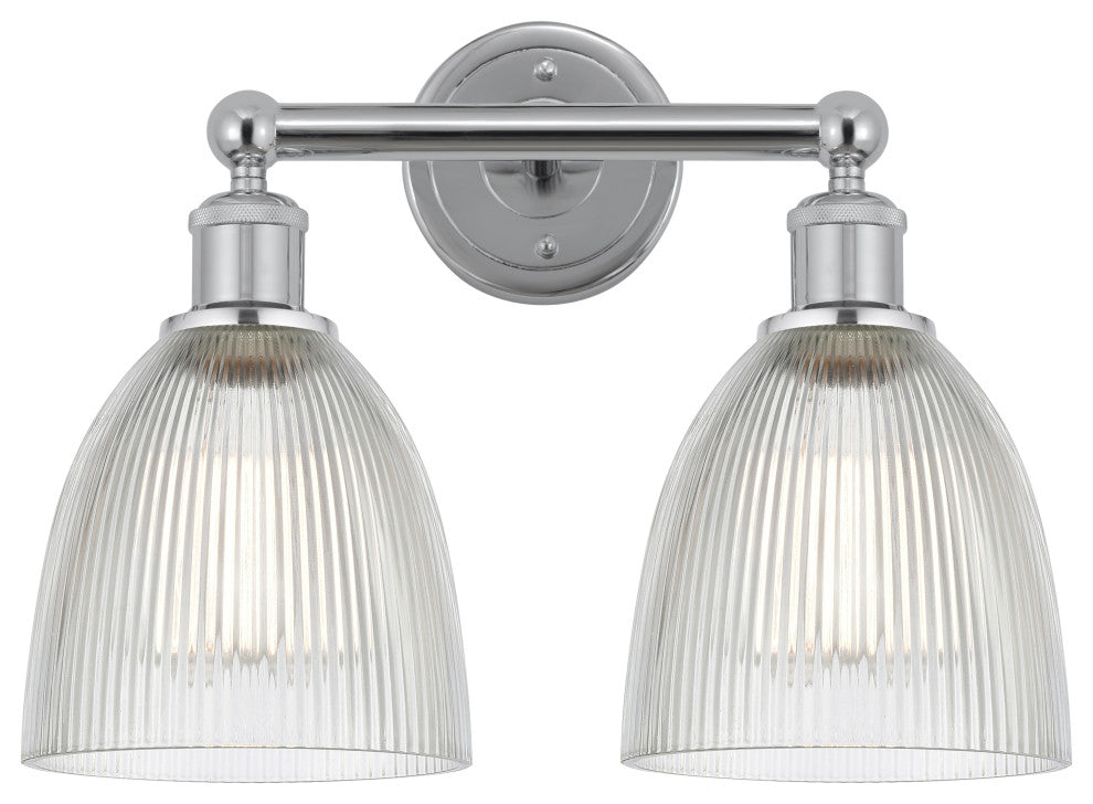 Innovations 616-2W-PC-G382 Castile 2 Light Bath Vanity Light, Polished Chrome