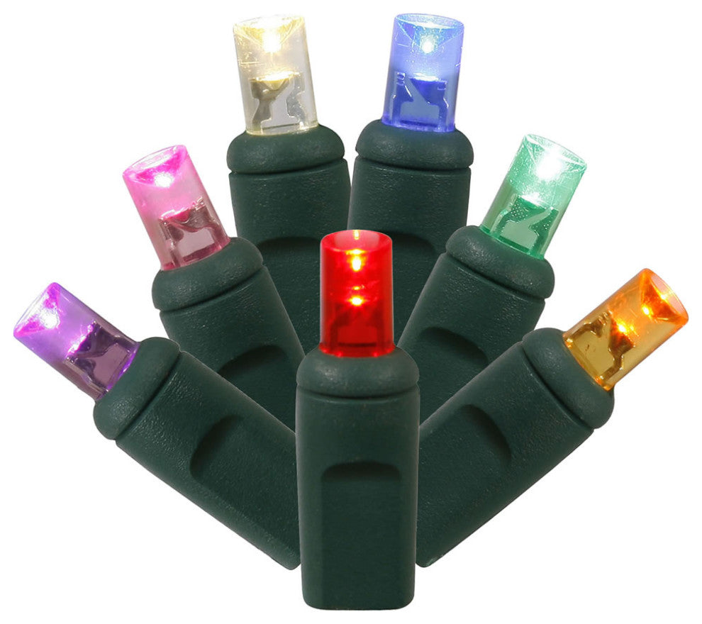 Vickerman X4G6100 34' Multi-Color Single Mold Angle Led Christmas Light Set