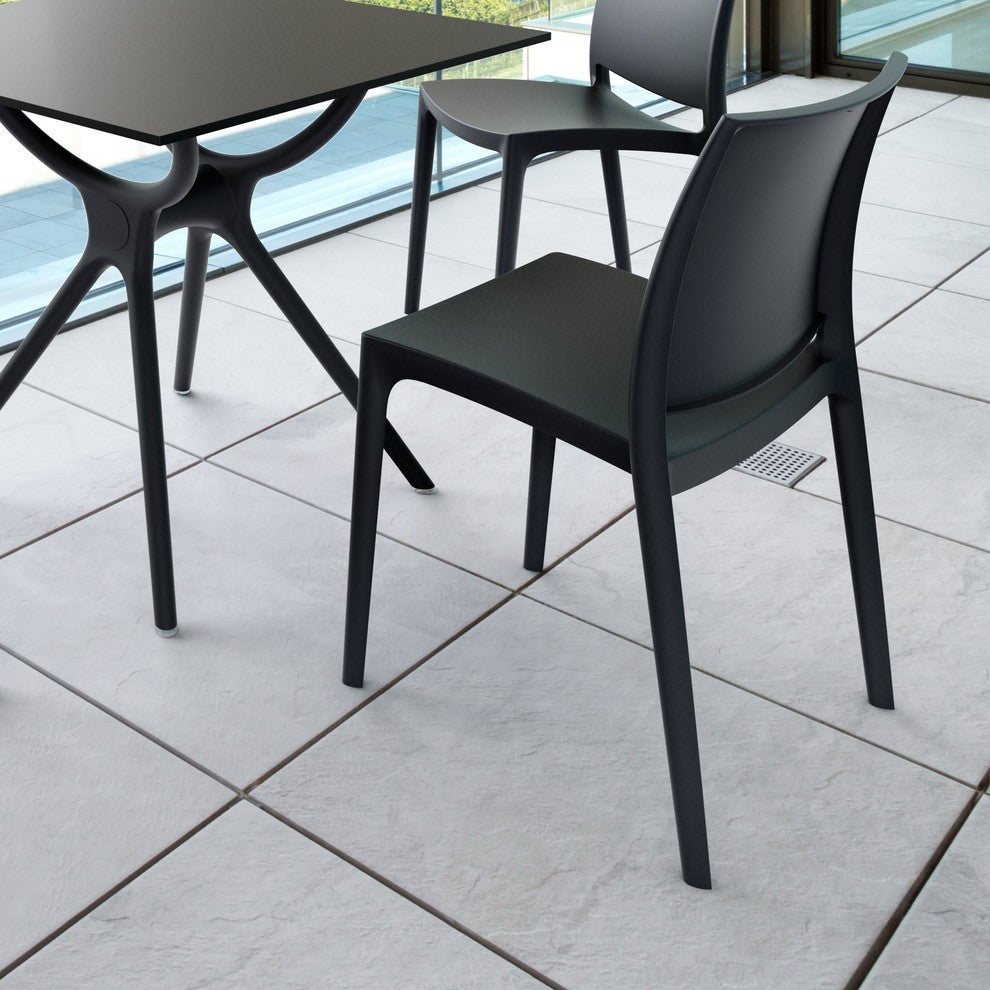Compamia Maya Dining Chairs, Set of 2, Black