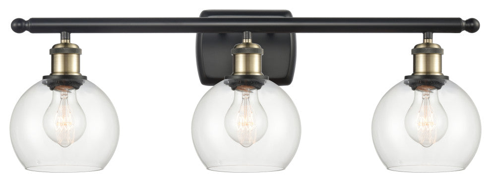 Innovations 516-3W-BAB-G122-6 3 Light Bath Vanity Light, Black Antique Brass