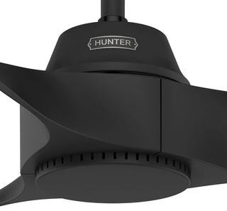 Hunter 60" Mosley ENERGY STAR Matte Black Damp Rated Fan and Wall Control
