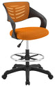 Thrive Mesh Drafting Chair, Orange