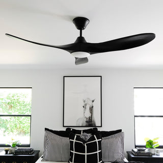 Maverick 3 Blade Outdoor Ceiling Fan Matte White Matte Black 52.00 Black Yes
