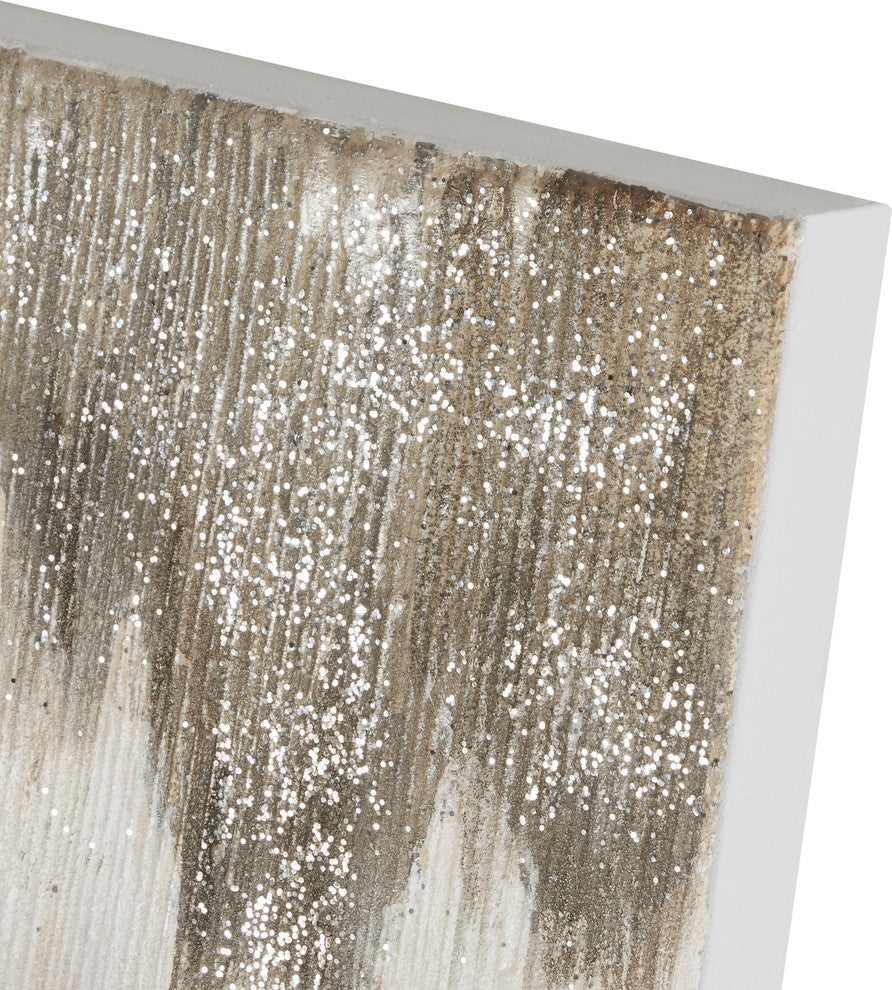 Madison Park Sterling Mist Hand Brush Embellished Canvas 3-Piece Set