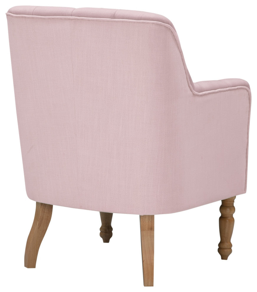 Rustic Manor Aadya Accent Chair Upholstered, Linen, Pink