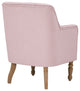 Rustic Manor Aadya Accent Chair Upholstered, Linen, Pink