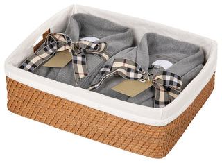 Laguna Rattan Shelf Basket With Liner, Honey Brown